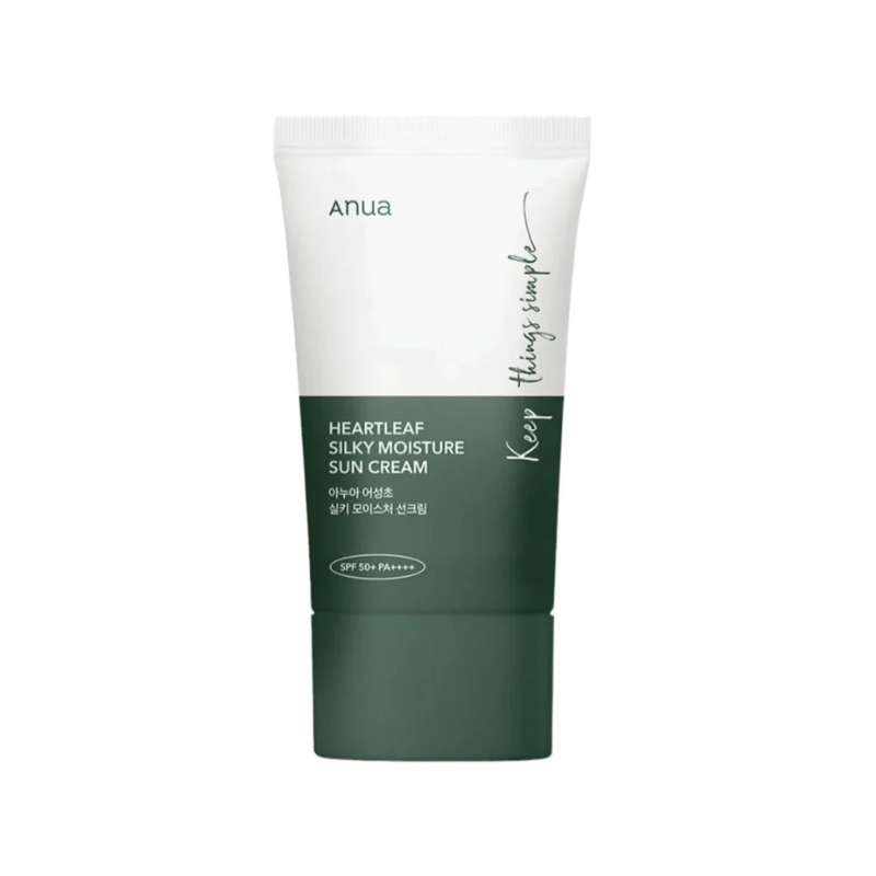 ANUA Heartleaf Silky Moisture Sun Creme Protetor Solar SPF50 50ml