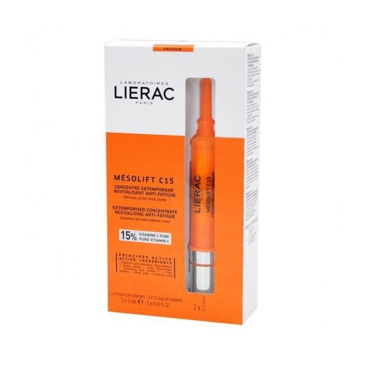 LIERAC MÉSOLIFT C15 Concentrado Revitalizante Antifadiga 2x15ml