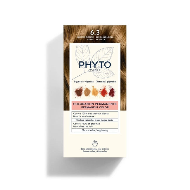 PHYTO Coloração Permanente Louro Escuro Dourado 6.3
