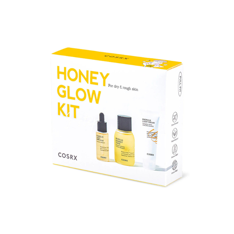 COSRX Honey Glow Kit Full Fit Propolis Tónico 30ml + Sérum 10ml + Creme 15ml