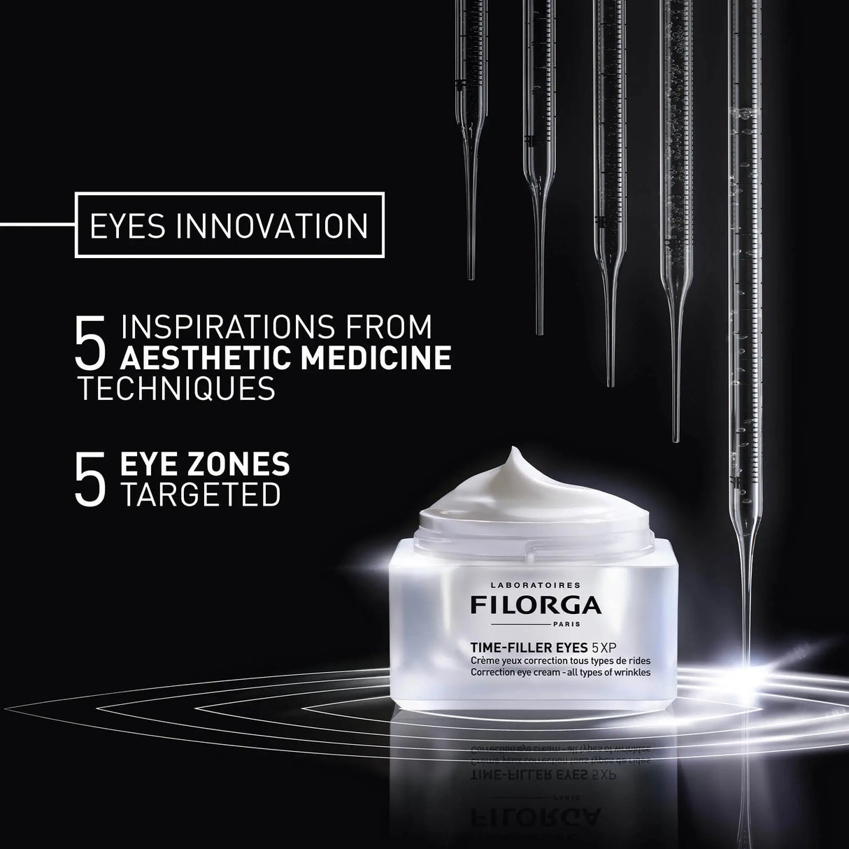 Pote Filorga Time-Filler Eyes 5XP, creme de olhos anti-rugas, 15 ml.