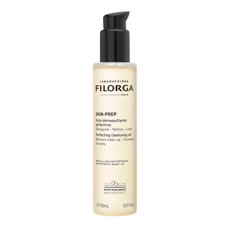 Frasco com doseador Filorga Skin-Prep Óleo Desmaquilhante Aperfeiçoador de 150 ml.