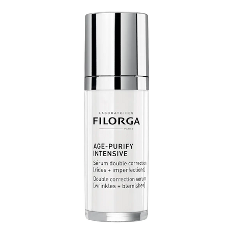 Filorga Age-Purify Intensive sérum de dupla correção para rugas e imperfeições, frasco com doseador de 30 ml.