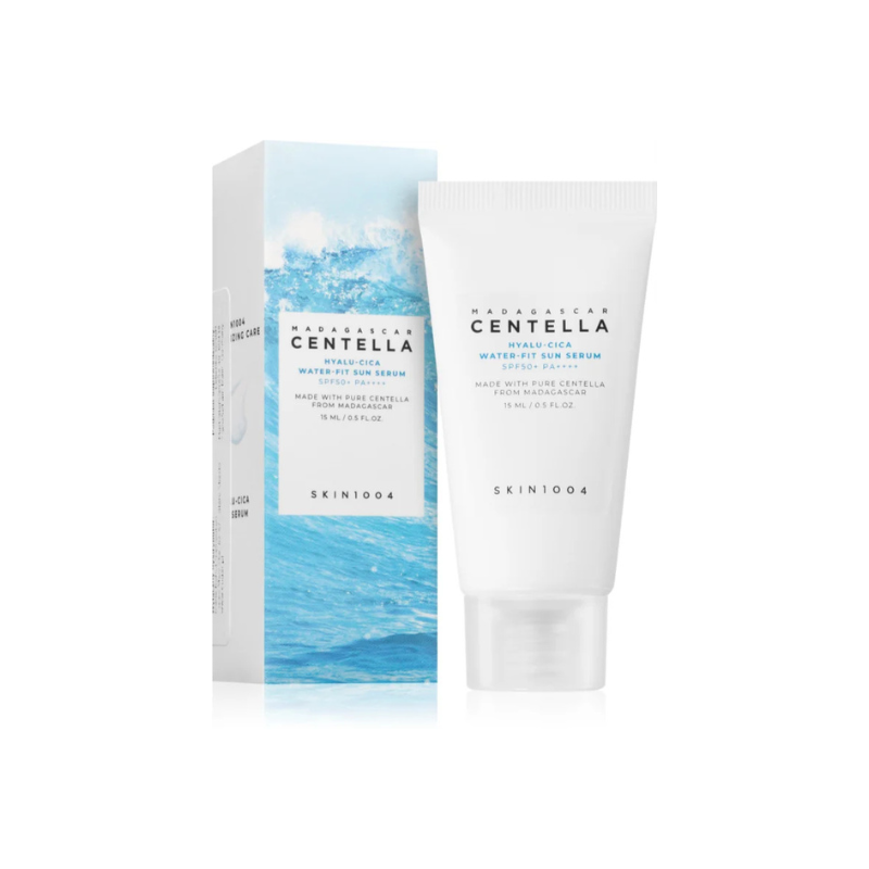 SKIN1004 Madagascar Centella Hyalu-Cica Water-Fit Sun Sérum Protetor e Hidratante SPF50 15ml