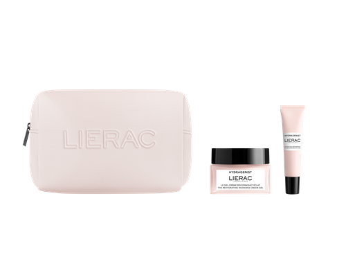 LIERAC Coffret HYDRAGENIST Gel Creme 50ml + Gel Contorno Olhos 15ml + Bolsa