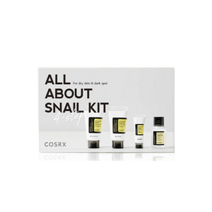 COSRX All About Snail Kit Gel de Limpeza 20ml + Power Essence 30ml + Peptide Creme Olhos 5ml + All In One Creme 20g