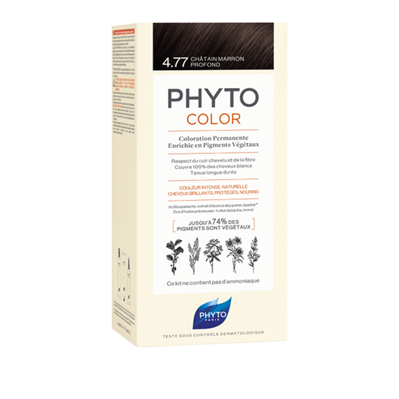 PHYTO Phytocolor 4.77 Castanho Marron Profundo Coloração Permanente Sem Amoníaco