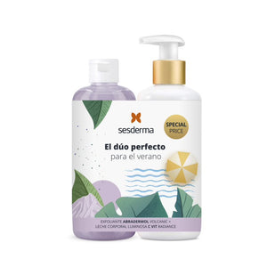 SESDERMA Pack C-Vit Radiance Leite Corporal 250ml + Abradermol Volcanic Esfoliante 250ml