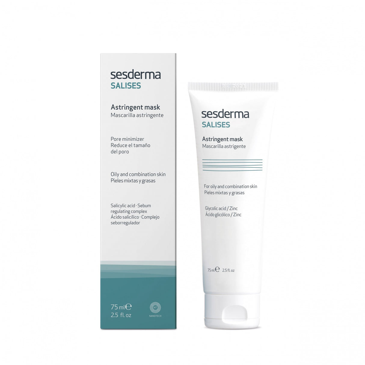 SESDERMA Salises Máscara Astringente Peles Oleosas e Acneicas 75ml