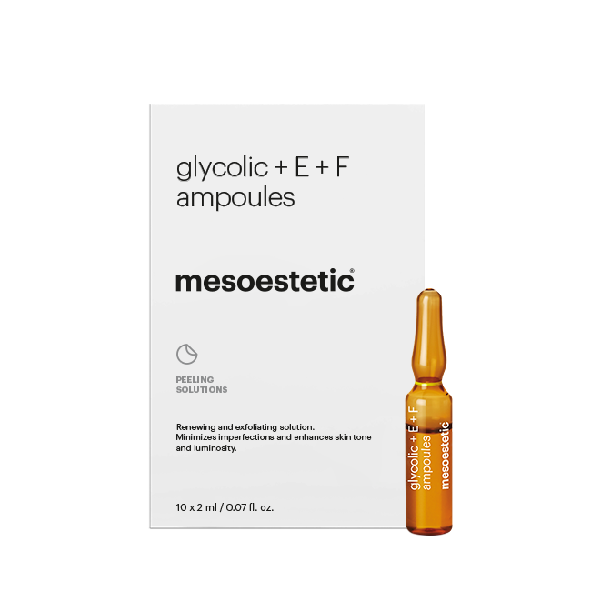MESOESTETIC Glycolic + E + F Ampolas Esfoliantes Renovadoras 10x2 ml