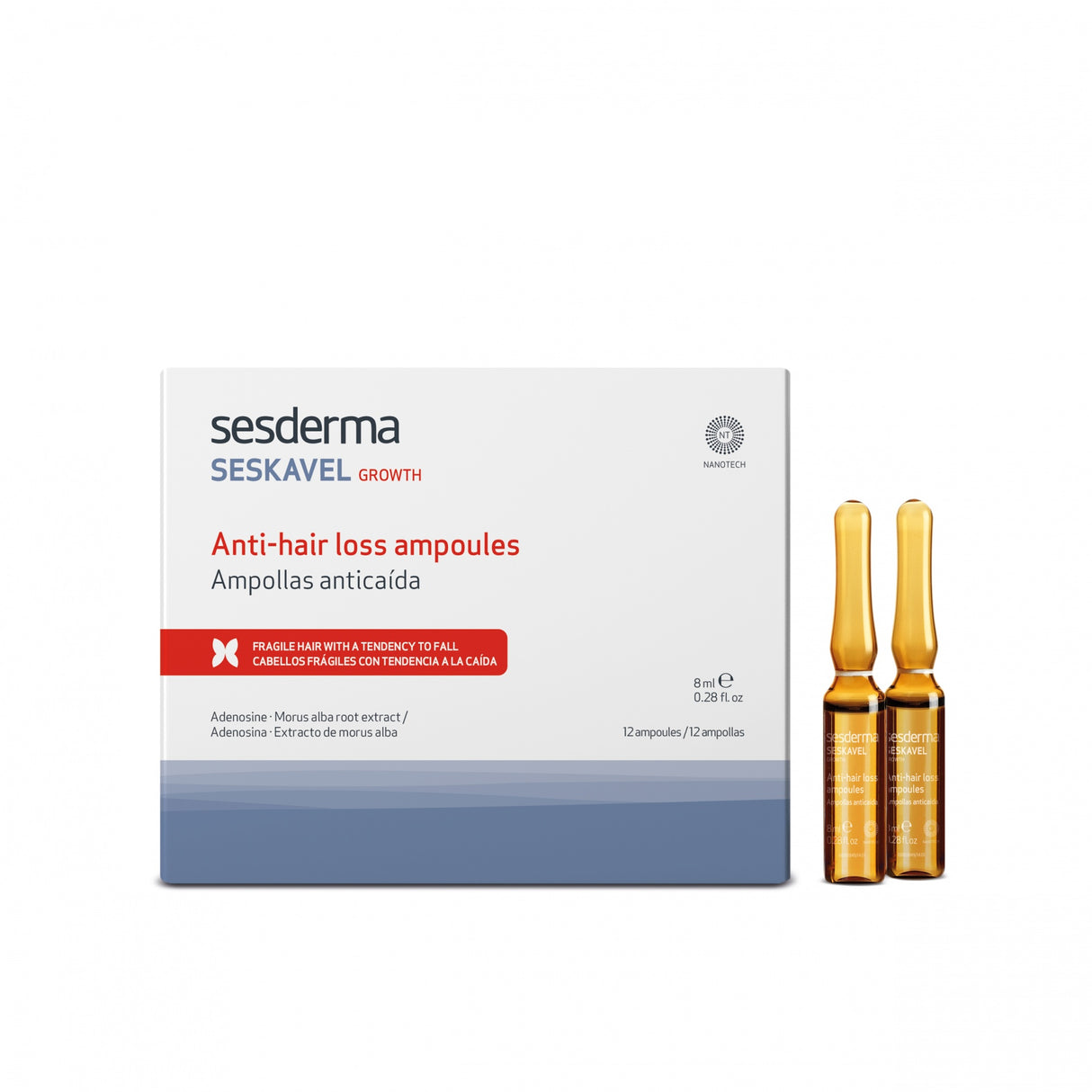 SESDERMA Seskavel Growth Ampolas Anti-queda 12 amp x 8ml
