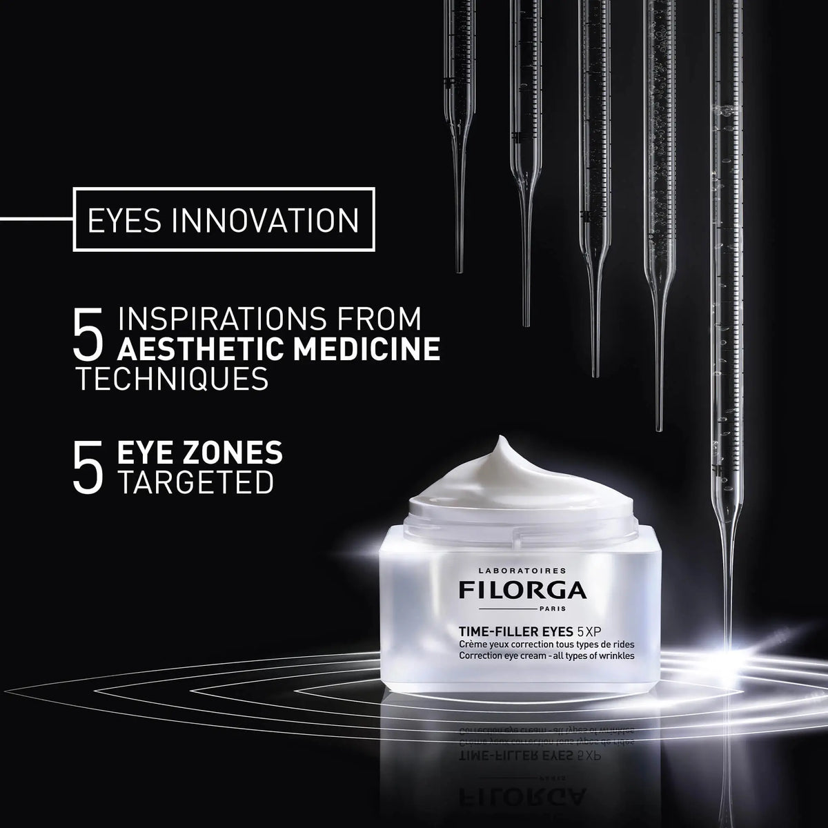 Pote Filorga Time-Filler Eyes 5XP, creme de olhos anti-rugas, 15 ml.