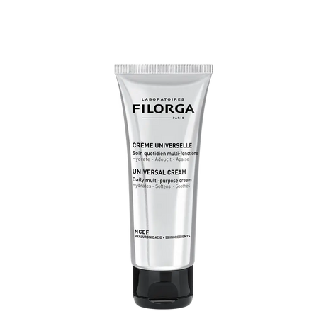 Textura branca do creme Filorga Universal Cream sobre fundo branco.