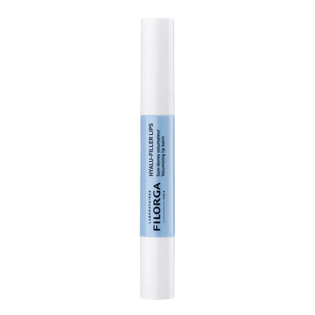 Filorga Hyalu-Filler Lips bálsamo labial volumizador de 4 g em caneta aplicadora branca e azul-clara.