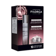 Coffret Filorga Duo NCEF-Revitalize em caixa preta e rosa, com sérum 30 ml e creme 15 ml.