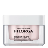 Filorga Oxygen-Glow creme super-aperfeiçoador iluminador 50 ml em boião transparente com tampa branca.