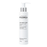 Frasco branco com doseador de Filorga Age-Purify Clean, gel de limpeza facial, 150 ml.