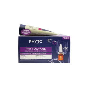 PHYTO Phytocyane Ampolas Antiqueda Progressiva Mulher 12x5ml + Champô 100ml