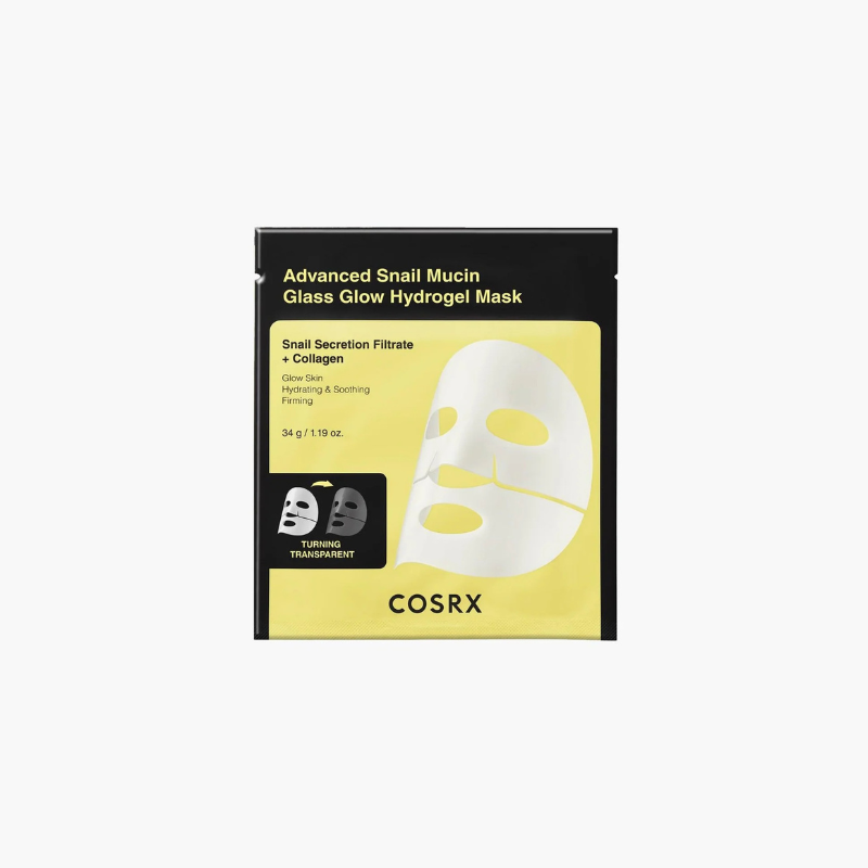 COSRX Advanced Snail Mucin Glass Glow Hydrogel Máscara Hidratante 3unid