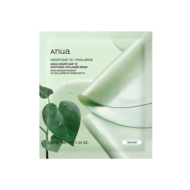 ANUA Heartleaf 70 Soothing Collagen Máscaras de Colagénio 4pcs 38g